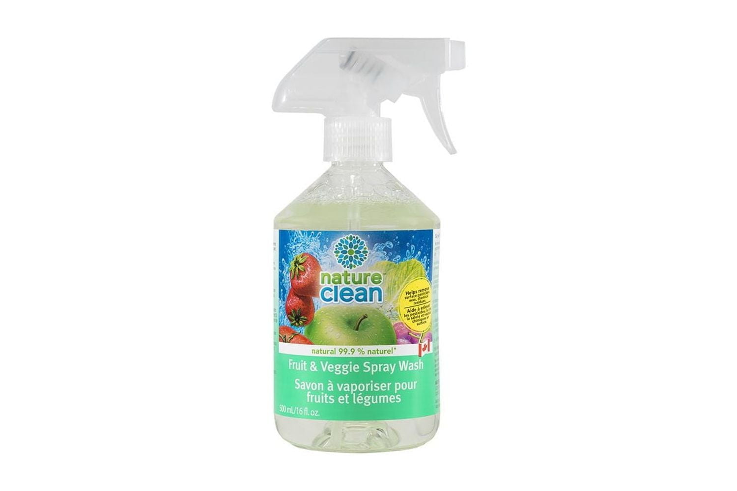 Nature Clean Vaporisateur Lavage Fruits et Légumes, 500ml