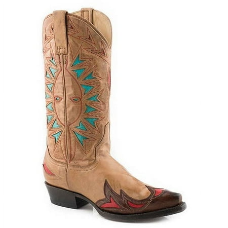 

Stetson Women s Penny Western Boot Snip Toe Brown 9 M