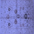 thumbnail image 1 of Ahgly Company Machine Washable Indoor Square Oriental Blue Traditional Area Rugs, 6' Square, 1 of 4