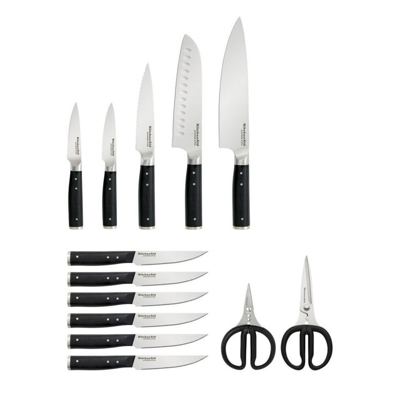 KitchenAid Gourmet 14-Piece Stainless Steel Kitchen Knife Block Set