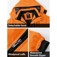 thumbnail image 4 of NEIKU Boy's Waterproof Ski Jacket Warm Winter Snow Coat Windproof Snowboarding Rain Jacket Orange 14-16 Years, 4 of 8