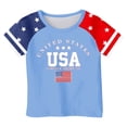 thumbnail image 3 of 2026 Boys Girls American Flag Shirt 250th Anniversary USA Shirts 4th of July T-Shirt USA Short Sleeve Tees Tops(Blue2,1-2 Years), 3 of 3