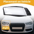 thumbnail image 3 of Cubierta de Lente de Faro Unique Bargains Cubierta de Lente Clara para Audi A5 2008-2012 Negro Claro PC 1 Pc Frontal Derecho, 3 of 6