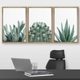 thumbnail image 2 of wall26 Framed Canvas Print Wall Art Set Minimal Green Southwest Desert Cacti Nature Wilderness Photography Modern Art Bohemian Decorative for Living Room, Bedroom, Office - 16"x24"x3 Natura, 2 of 5