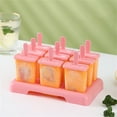 thumbnail image 4 of D-GROEE 1 Set Classic Molds with Sticks Ice Maker Food Grade Plastic for Homemade Juice Popsicles Set of 9 Pops with Stand, 4 of 8