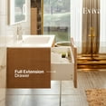 thumbnail image 5 of Eviva Leah 32 Inch Made in Spain Medium Oak Wall Mount Bathroom Vanity, 5 of 5