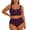 Wine, variant on Plus Size Tankini Swimsuits for Women 2 Piece Swim Top with Bottoms Solid Bathing Suit Party Swimwear XXXXL