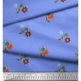 thumbnail image 3 of Soimoi Poly Georgette Fabric Dot & Floral Artistic Print Sewing Fabric Yard 52 Inch Wide, 3 of 5
