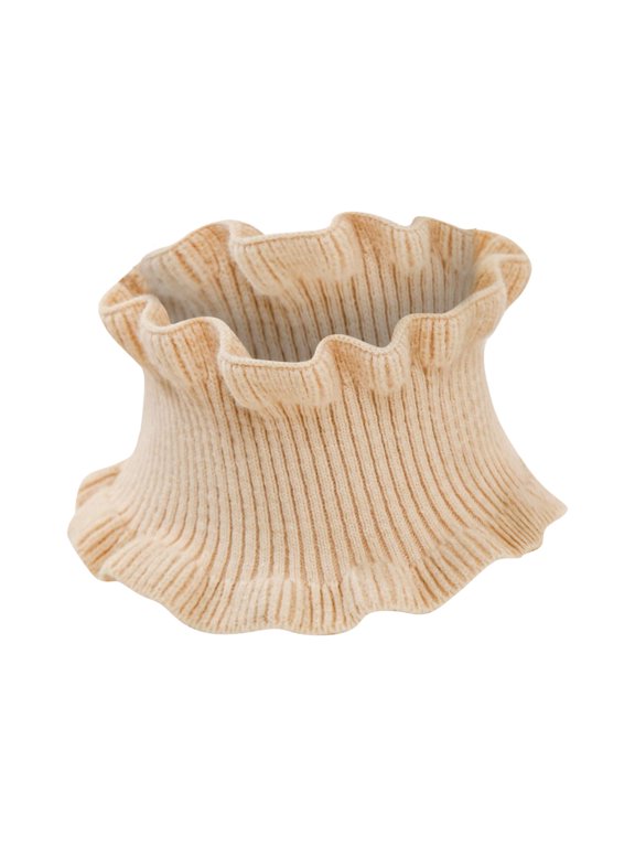 Scarfs for Women Knitted Bib Covering Neck Cover False High Collar Infinity Loop Scarf,Beige