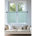 thumbnail image 4 of Simple Vertical Stripes Tier Curtains 24 Inch Length,Sheer Curtains for Bedroom Living Room Summer Coastal Lines Style Blue Green Short Kitchen Curtains for Small Half Window 27.5"x24" 2 Panels, 4 of 7