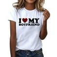 thumbnail image 1 of adviicd Hauts de Sortie pour Femmes T-Shirts à Manches Courtes pour Femmes Col Rond Déchiré Découpé Été Décontracté Basique T-Shirts Hauts Blanc, TG, 1 of 5