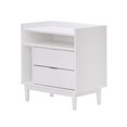 thumbnail image 5 of 25" Solid Wood 2-Drawer Night Stand with Gallery - White, 5 of 5