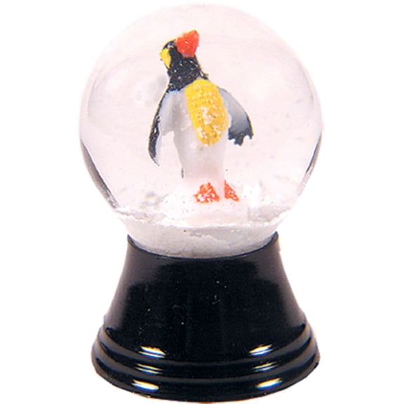 Alexander Taron 1.5" Black and White Perzy Snow Globe Mini Penguin Decoration