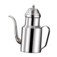 thumbnail image 4 of Botella dispensadora de aceite de acero inoxidable, recipiente para vinagre, recipiente hermético para almacenar aceite. Plata, 4 of 9
