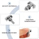 thumbnail image 5 of 2 tornillos de coche con perno en T, terminales de cable de batería, pernos de acero inoxidable para automóviles, 5 of 8