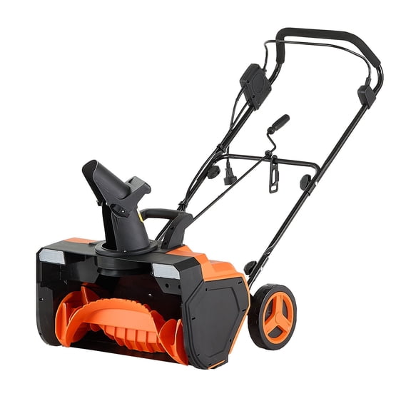 Dranite Electric Snow Blower 23 inch 15A Corded, 180° Rotating Chute & Dual LED Lights, Throws Snow up to 25FT, Clears 12" Depth for Driveway Sidewalk (Walk-Behind)