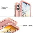 thumbnail image 3 of TECH CIRCLE for iPhone 15 Pro Max Slim Soft Rubber Armor Case,Three Layer Heavy Duty Shockproof Protection Hard Plastic Bumper + Soft Silicone Rubber Hybrid Protective Cover,Rosegold, 3 of 8