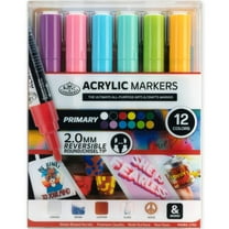 Royal & Langnickel 12PC Acrylic 2.0 mm Reversible Tip Primary Markers
