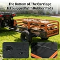 thumbnail image 5 of 1500 lbs Capacity ATV Dump Cart Trailer, Heavy Duty Tow-Behind Hauler with Dual Control Dumping for Garden Use, Orange, 5 of 13
