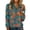 Orange, variant on OIOLOYJM Women Long Sleeve Shirt Casual Floral Print Lapel Collared Button Up Henley Shirts Spring Loose Fit V-Neck Pullover Tops Dressy Classic T Shirts Pink S