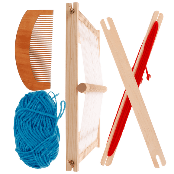 HIAKDOFT 1Set Loom Weaving Craft Kit Intellectual Development Basswood Square Children Over 3 Years Old Home Use