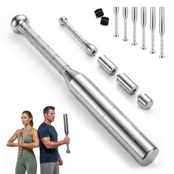 EAST MOUNT Adjustable Weightlifting Bar Macebell Clubbell for Strength Training,6-in-1 Premium Steel Weighted Indian Clubbell for Full Body ,Muscles, Shoulder/Grip/Forearm Training & Stretching