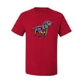 thumbnail image 2 of Wild Bobby, Colorful Dachshund Is My Spirit Animal Lover Men's Graphic T-Shirt, Red, 3XL, 2 of 3