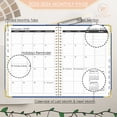 thumbnail image 3 of Academic Planner 2026-2027 Calendar Notebook(Jul.2026-Jun.2027,6.3"x8.5") Weekly Monthly Planner for Women Men 2026-2027 Planner Supplies-Flower, 3 of 4