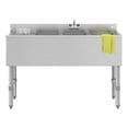thumbnail image 1 of 48" 3-Compartment Commercial Under-Bar Sink with 3" Backsplash Left Drainboard, 1 of 6