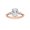 Rose Gold, variant on 1 to 5 Carat LAB GROWN Oval Baguette Cut Diamond Three Stone Engagement Ring (E-F Color VS2-SI1 Clarity) Platinum 1 Carat Size: 5