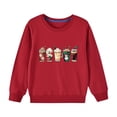 thumbnail image 2 of Tenue de Noël pour Garçons et Filles, Chandail en Coton à Col Rond Imprimé de Lettres, Chandail à Manches Longues, Hauts de Fête de Noël 2024 (2-3 Ans, Rouge 01), 2 of 4