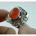 thumbnail image 2 of Navya Craft Carnelian Oval 925 Sterling Silver Handmade Statement Cocktail Women Ring Size 10.0, 2 of 7