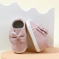 thumbnail image 5 of Aojekbee Baby Girl Synthetic Leather Flats Infant Bow First Walker Crib Shoes for Festival, Baby Shower, 5 of 10