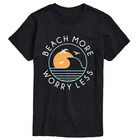 Instant Message - Beach More Worry Less Short Sleeve Graphic T-Shirt