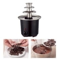 thumbnail image 4 of Mini fuente de fondue Máquina de fusión eléctrica de 3 niveles Mini olla de fondue caliente, fácil de Macarena fuente de fondue de chocolate, 4 of 8