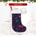 thumbnail image 2 of Flannel Christmas Stocking 17.7×11×7in Soft And Light Touch Good Socks Splicing Design Can Be Used For Hanging Neon Party Axolotls - 80s Synthwave, 2 of 8