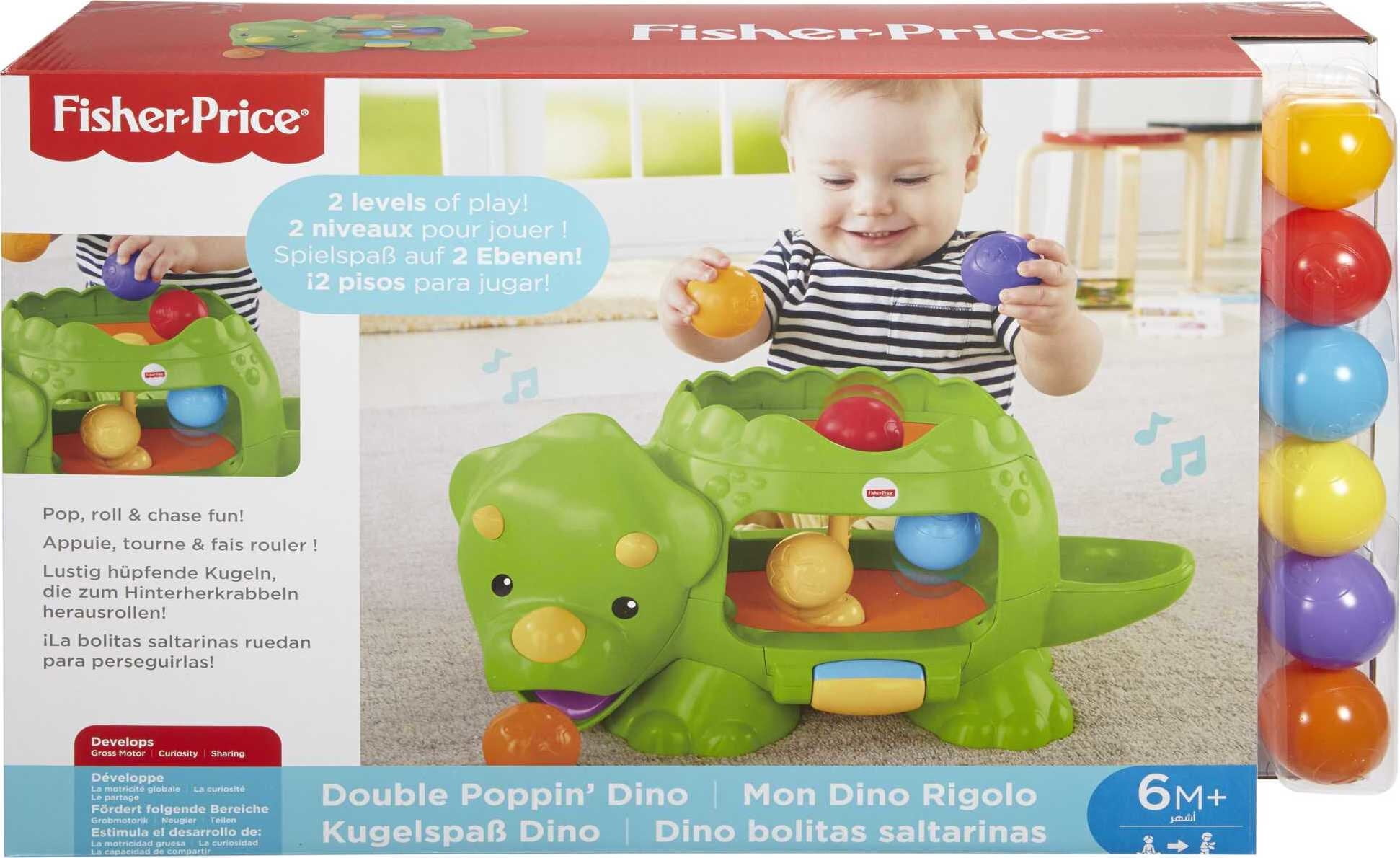 Fisher-Price Double Poppin' Dino with Silly Sounds & Music