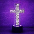 thumbnail image 4 of Shen 3d Jesus God Cross Night Light Lamp Illusion Lights 7 Color Changing Touch Switch Table Decoration Lamps With Acrylic Flat Abs Base Usb Cable, 4 of 5