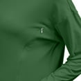 thumbnail image 4 of Zylanna Maternity Shirt with Hidden Zipper, 0versized Spring Side Slit Crew Neck Long Sleeve Nursing Tops Green, 4 of 8