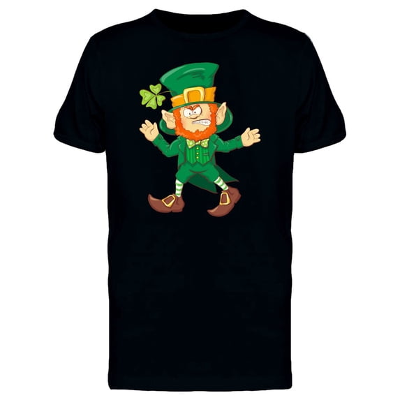 Angry Leprechaun Doodle T-Shirt Men -Image by Shutterstock, Male x-Large