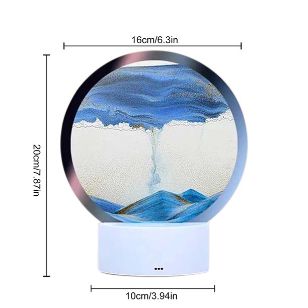 Lámpara de noche regulable RGB Cambio de color colorido Reloj de arena Luz nocturna Artesanía de escritorio Sywqhk Para estrenar