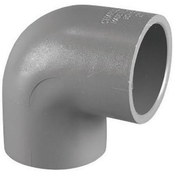 Charlotte Pipe Pvc-08300-1400ha Schedule 80 Pvc Elbow, 90 Degree, 1", Gray