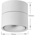 thumbnail image 5 of 18W Adjustable Surface-Mounted Spotlight - 9*11CM LED Downlights Ceiling Light Adjustable Angle Ceiling Sconce COB Lamp, 360° Rotatable (White-6000K) [Energy Class A+], 5 of 5