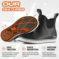 thumbnail image 5 of HISEA Ankle Deck Boots for Women, Waterproof Rubber Fishing Garden Shoes,Black,US Size 9, 5 of 6
