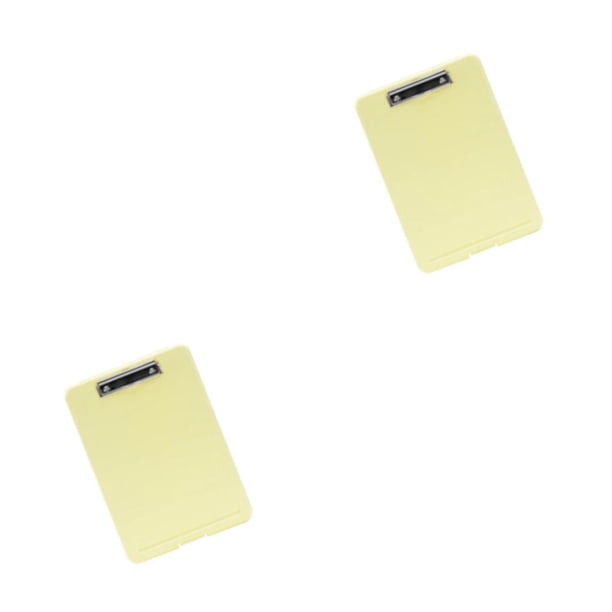 Soidarity Elegante caja de archivo A4 Carpeta de documentos moderna Caja de bloc de notas Organizador Suministro Amarillo Amarillo 2piezas