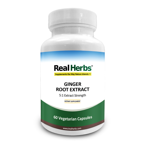 Real Herbs Ginger Root Extract Derived from 3500mg of Ginger Root