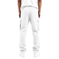 thumbnail image 7 of Cmtiyu Cargo Pants for Men, Casual Elastic Waist Drawstring Straight Leg Jogger Pants, Baggy Outdoor Work Pants with Multi Pockets, S-3XL, 7 of 7