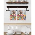 thumbnail image 3 of Easter Bunny Kitchen Dish Towels for Drying Dishes Set of 4, Colorful Eggs Spring Tulips Flower Blue Stripes Waffle Weave Microfiber Hand Tea Bathroom Towels Quick Dry & Absorbent Towel 15.7x23.6, 3 of 7