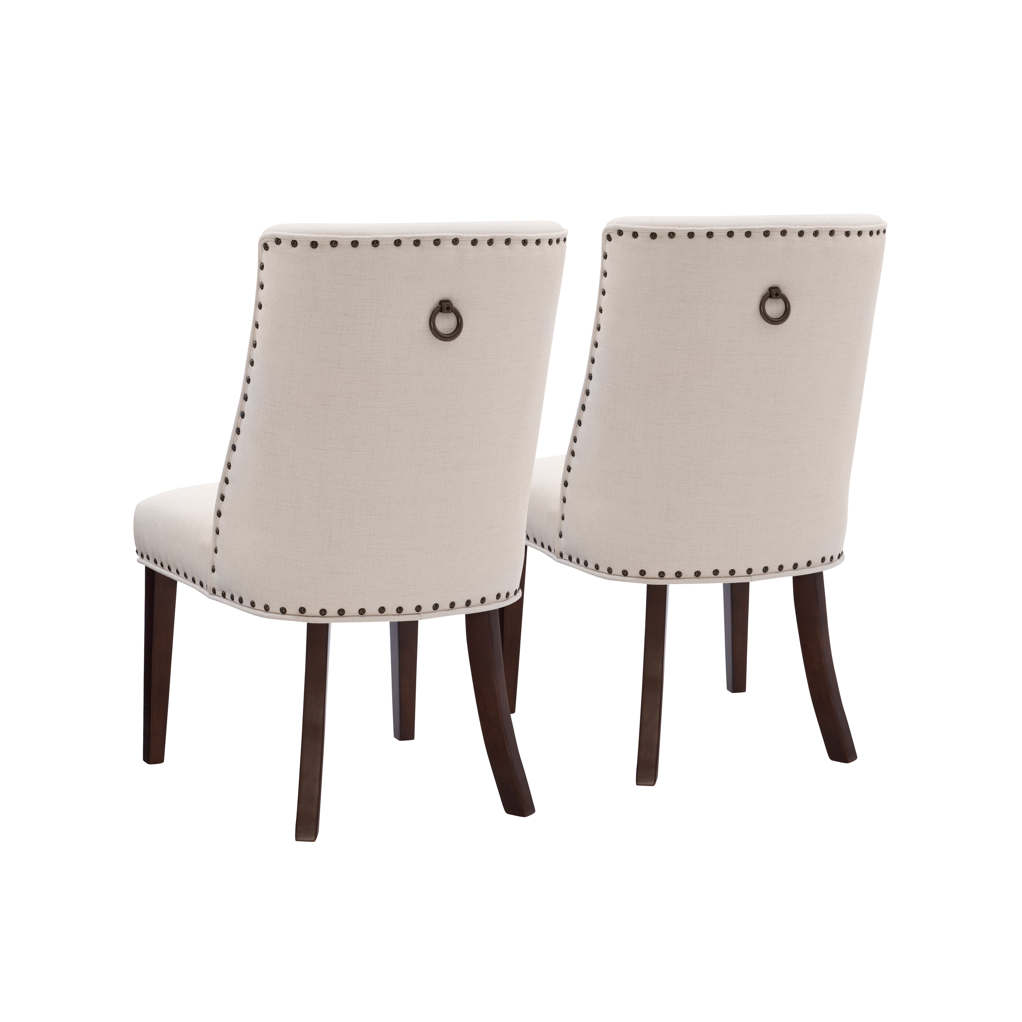 Powell Augusta Upholstered Dining Chair, Set of 2, Espresso and Natural