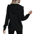thumbnail image 3 of GigrtiJin Womens Plus Size Hoodies Long Sleeve Solid Color Sweatshirts Fall Comfy Button Fashion Pullover Tops, 3 of 4